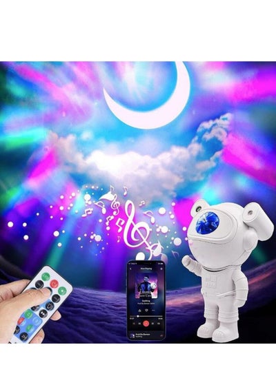 اشتري Astronaut Star Projector Light with Bluetooth Speaker Night Light 360°Rotation Magnetic Head Nebula Lamp For Bedroom Kids Room Ceiling Room Decoration في الامارات