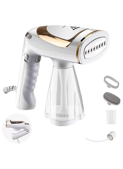 Buy Steamer for Clothes, Foldable Travel Steamer, Handheld Garment Steamer for Clothes, 1600W Wrinkle Remover for Fabrics with 250ml Water Tank, 30s Fast Heat-up, White, 7.9x6.3x4.3in in Saudi Arabia