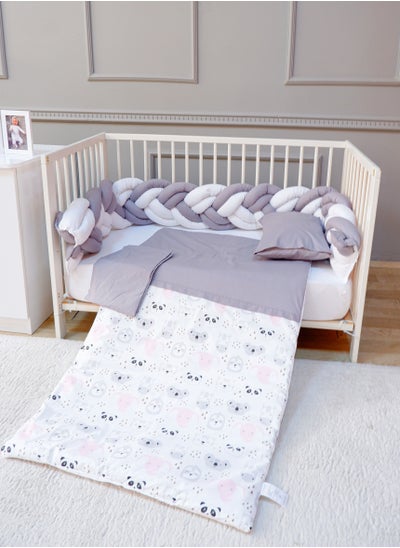 Buy Baby Bed Braided Bassinet with Quilt, Pillow and Sheet in Saudi Arabia