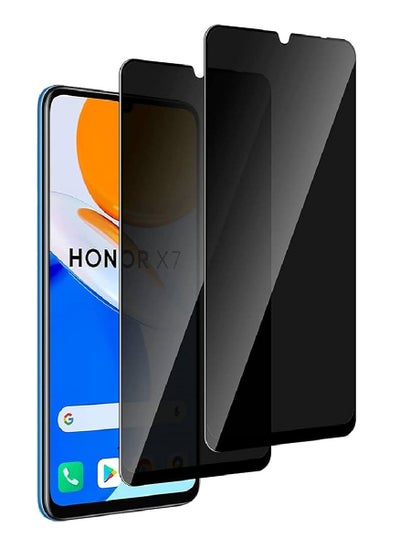 اشتري 2 Pieces Tempered Glass Screen Protector Anti-Spy Privacy Designed For Honor X7 Full Glue Edge to Edge Full Screen Coverage And Bubble Free في الامارات