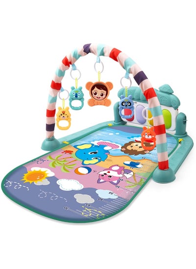 Buy Baby Play Mat,Funny Play Piano Tummy Time Baby Activity Gym Mat with 5 Infant Learning Sensory Baby Toys, Music and Lights in UAE