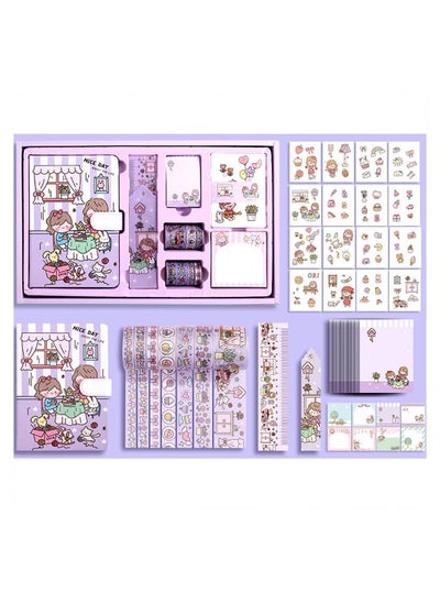 Buy 186pcs Children's Cute Cartoon Notepad Post-it Notebook Stationery Set in UAE