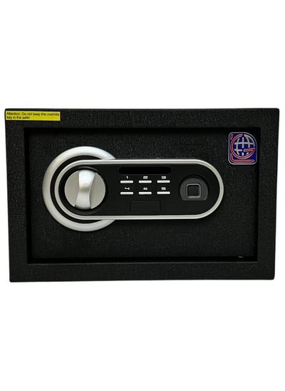 Buy LG Well Designed textured-Black Fingerprint Safe Box , Kalon and Password - Secure Storage with Biometric Access H20*W31*D20 CM in Egypt