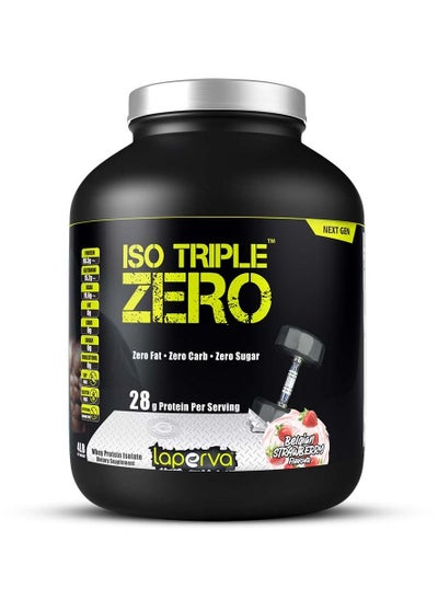 Buy Iso Triple Zero Whey Protein Isolate Belgian Strawberry Flavor 4Lb in UAE