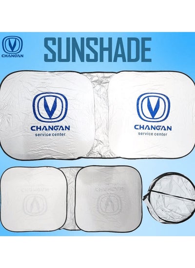 Buy CHANGAN Car Sunshade UV Rays and Heat Protector Sun Visor Foldable Keep Your Vehicle Cool Blocks UV Rays, Car Windshield Sunshade in Saudi Arabia