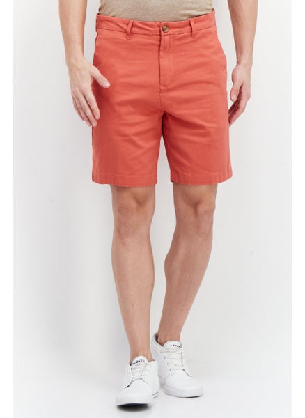 اشتري Men 9 Inseam Plain Chino Short, Red في الامارات