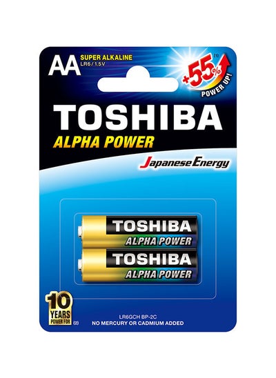 Buy Alpha Power LR6  AA Battery 2 Pieces in UAE