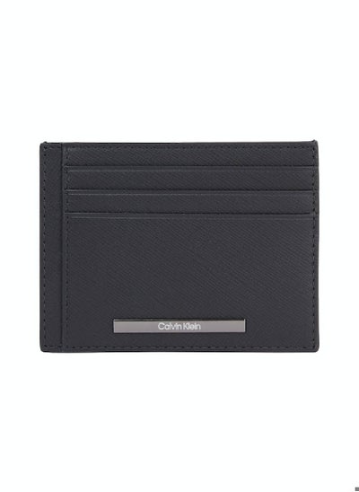 Buy Men's Modern Bar ID Cardholder - Leather, Black in UAE