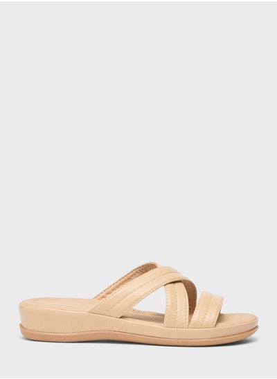 اشتري Multi Strap Wedge Sandals في الامارات