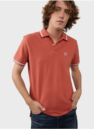 Buy AE Tipped Flex Pique Polo Shirt in Saudi Arabia