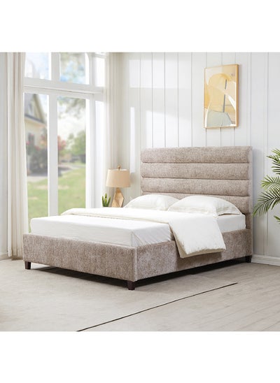 اشتري Dublin Solitaire Upholstered Queen Bed 214 x 142 x 174 cm في السعودية