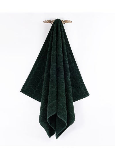 Buy Sara Bath Towel, Emerald Green - 550 GSM, 140x70 cm in UAE