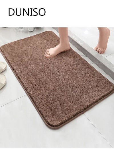 Buy Bathroom Rug Mat Extra Soft and Absorbent Bath Rugs Non-Slip Quick Drying Floor Bath Tub Mat for Bathroom Floor Tub and Shower 40*60cm in Saudi Arabia