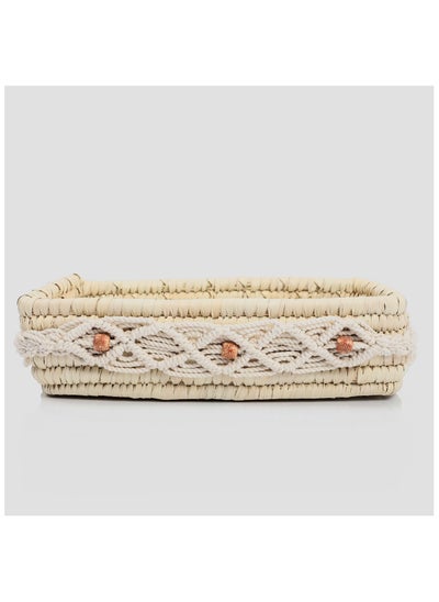 Buy Macrame Wicker tray Rectangular 40 x 30 cm in Egypt