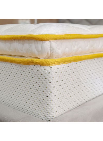 Buy Latex Pillow Top Pocket Spring Mattress Medium Soft Feel King Bed Mattress Spine Balance For Pressure Relief L200xW180 cm Thickness 30 cm in UAE
