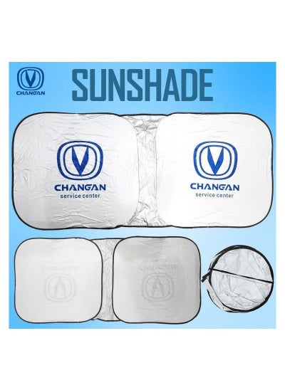 Buy CHANGAN Car Sun Shade UV Rays and Heat Protector Sun Visor Foldable Keep Your Vehicle Cool Blocks UV Rays, Car Windshield Sunshade in Saudi Arabia