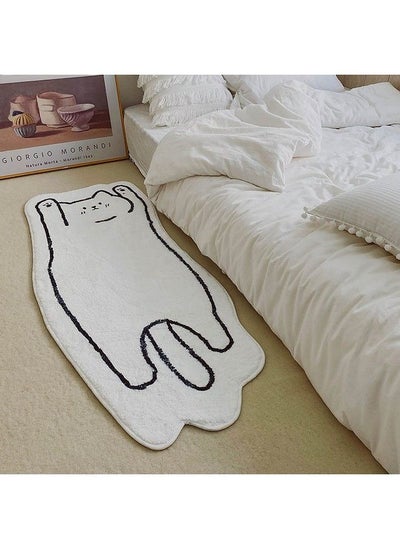 اشتري 1 Pcs Cat Bathroom Mat Cute Bath Rug Floor Mat Cute Absorbent Nonslip Super Soft Shower Mat Cartoon Children Play Room Floor Mat Cute Bedroom Mat Machine Washable Set في الامارات