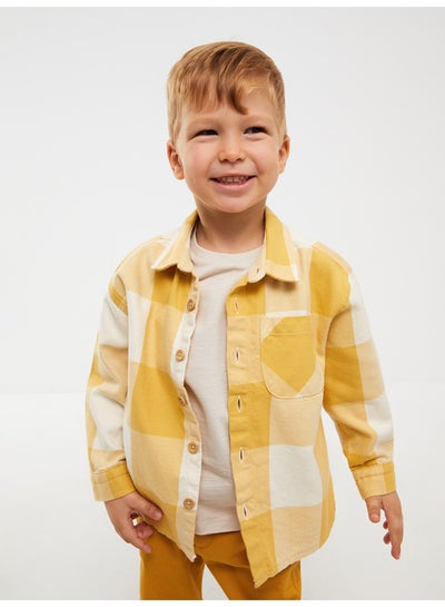 Buy Long Sleeve Plaid Patterned Baby Boy Shirt in Egypt