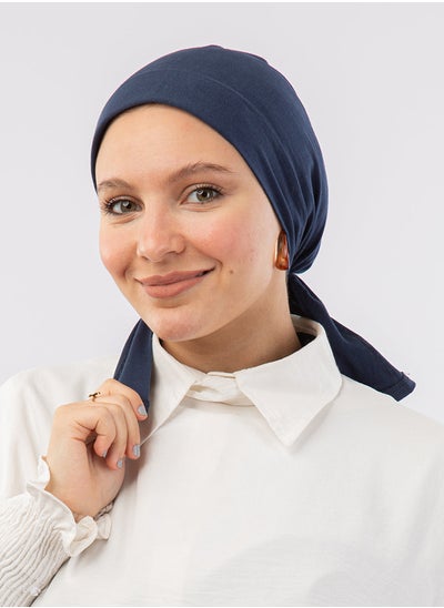 Buy Padded Cotton Bonnet Dark Blue For Women in Egypt