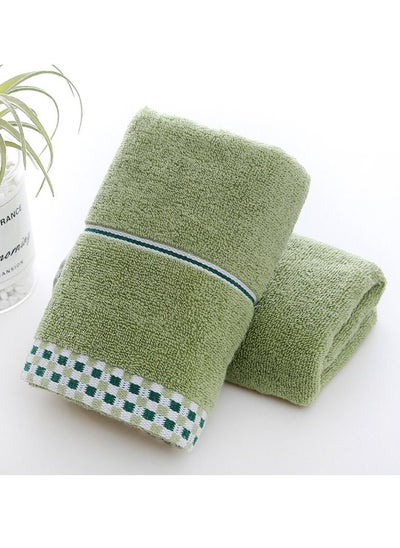 Buy M MIAOYAN One piece of green cotton thick absorbent towel in Saudi Arabia