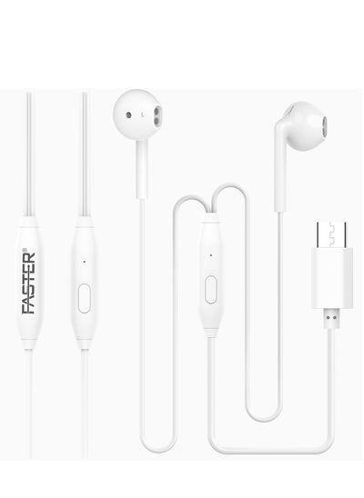 اشتري Type C Earphones, In-ear Headphones with Microphone USB C Wired Earphones for iPhone 15/15 Plus/15 Pro/15 Pro Max Samsung S23/S23 Ultra, S22/S22 Ultra, S21, A04, Redmi Note 12/12 Pro, Oneplus - White في الامارات