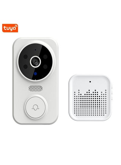 اشتري Smart Video Doorbell Wireless HD Camera PIR Motion Detection IR Alarm Security Door Bell Wi-Fi Intercom for Home Apartment في السعودية
