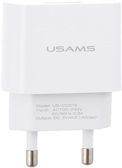 Buy Usams t18 single usb travel charger (eu) in Egypt