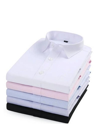 اشتري 5Pcs Men Official Shirt Long Sleeve Cotton في الامارات