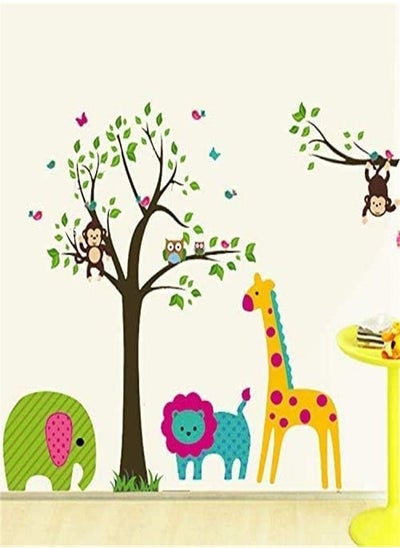 Buy Tree Wall Stickers For Kids Room Decoration Diy Home Decals Animals Mural Art Posters in UAE