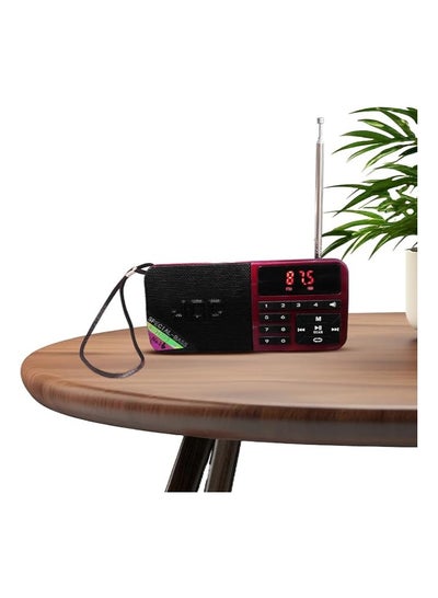 اشتري راديو FM رقمي محمول من JOC، اتصال بلوتوث متعدد الاستخدامات، شحن USB، ومصباح LED قوي - استمتع بالراحة السلكية أو اللاسلكية، H799 (أحمر) في مصر