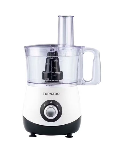 Buy TORNADO Food Processor 500 Watt 1.2 Liter Bowl 1 Liter Blender White FP-500T in Egypt