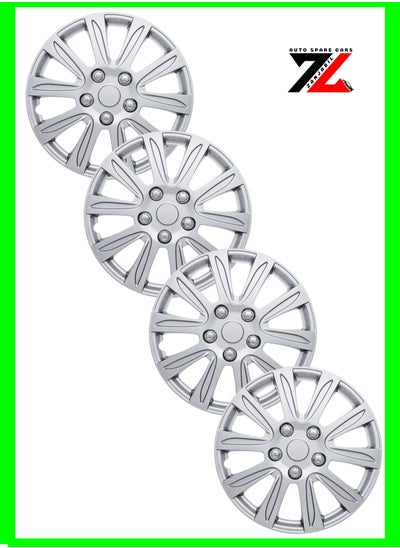 Buy Wheel Cover Taiwan (hubcaps) Pack of 4 SIZE 14  Silver |Z5-3136-14S   Universal Nested Style in UAE