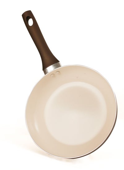 Buy 26 CM Ceramic Frying Pan-Grey/Cream in Saudi Arabia