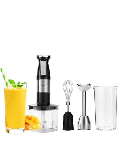 Buy Hand Blender, 4 in 1 Blender, Hand Blender Electric 800W 2-Speed and Turbo Mode, Immersion Blender with 500ml Food Chopper, 600ml Container, Milk Frother, Egg Whisk, for Smoothie Sauces Food Soups in UAE