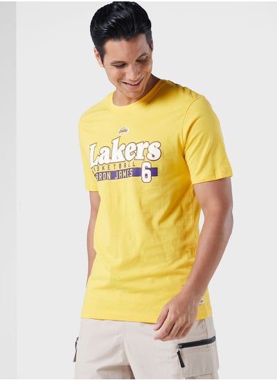 Buy NBA Lebron James Los Angeles Lakers Glow Up T-Shirt in UAE