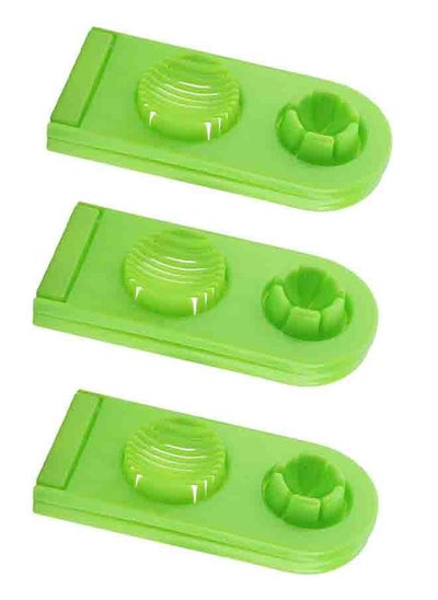 اشتري Provenge Pack of 3 Two-In-One All Egg Slicer Fancy Petal Cut Loose Flower Dual Function Vegetables Cutter Kitchen Gadgets for Home Cooking Tools Green في الامارات