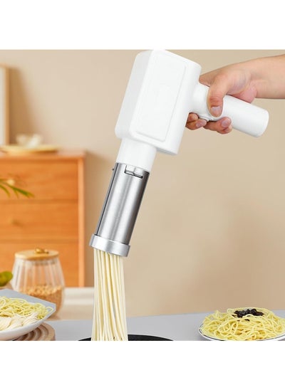 Buy Electric Pasta Maker, Electric Noodle Maker, High Efficiency Handheld Press Pasta Machine with 6 Moulds, Premium Materials, Portable Automatic Pasta Maker Machine for Home Use in UAE