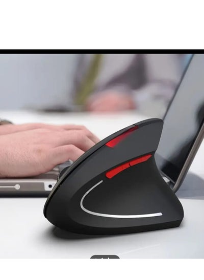 Buy Ergonomic Dual Mode Wireless Vertical Mouse Bluetooth 3.0 and 5.2 Compatibility, 2400DPI Precision, Designed for Laptop Users and Office Workers with Petite Hands in UAE