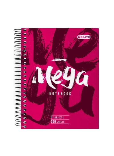 Buy Bravo Mega 6 Subjects Notebook A4 - Pink in Egypt