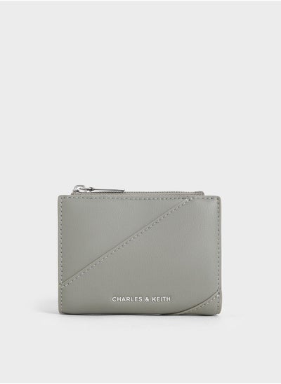 اشتري CHARLES & KEITH Trin Stitch-Trim Wallet - Grey في الامارات