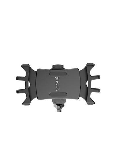 Buy Yesido C66 360 Degree Universal Adjustable Silicone Mobile Phone Holder For Bicycle and Motorcycle - Black in Saudi Arabia