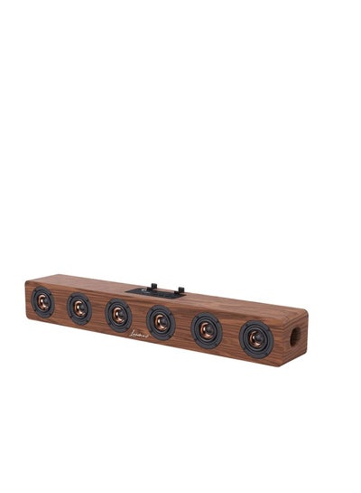 Buy Wooden Finish 30W Wireless Sound-Bar with Built-in Mic LM-TBS7041 in UAE