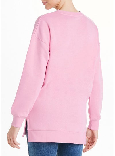 Buy Pink Longline Sweatshirt in Egypt