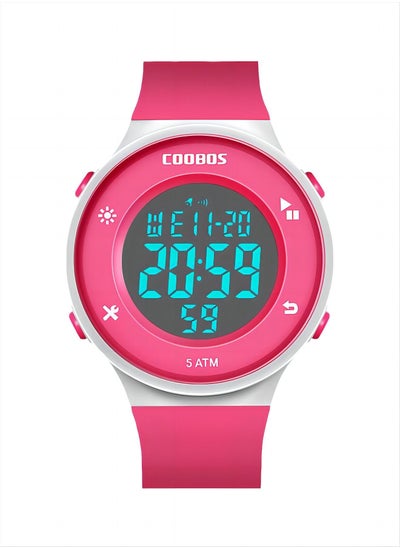 اشتري Kids Water Resistant Rubber Digital Watch Rose Red في السعودية