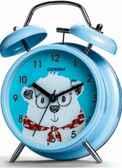 Buy Twin Bell Analog Alarm Clock With Backlight Blue in Egypt