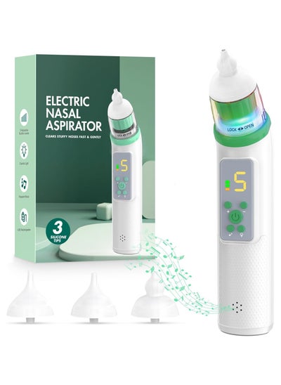 Buy Nasal Aspirator for Baby,Electric Nose Suction for Baby Nose Sucker ,Rechargeable Nose Cleaner for Toddler with 5 Suction Levels,Waterproof Nose Aspirator with Music Light Function in Saudi Arabia