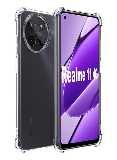 Buy Back Cover Clear Case Transparent For Realme 11 4G Soft Flexible Tpu Shockproof Camera Bump and Military Grade Drop Protection in Egypt