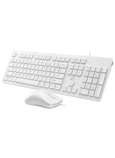 اشتري ZGB S500 Square Keycap Wired Keyboard + Mouse Set (White) في السعودية