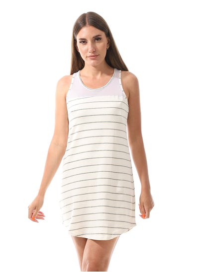 Buy Home Wear Sleep Shirt Cash Mayo Dress With Stripped Pattern in Egypt