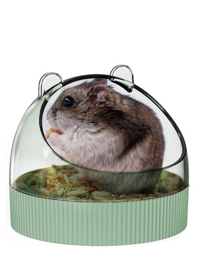 Buy Cute Hamster Food Bowl Food Grade Material Food Grade Material Transparent Cover Anti-Impact Anti-Spill Eat Play Happily for Dwarf Hamsters Gerbils Mice Puppies Kittens Small Animals Green in UAE